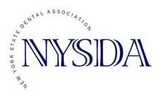The image shows a logo with the text NYSDA prominently displayed on a blue background, indicating it is related to the New York State Dental Association.